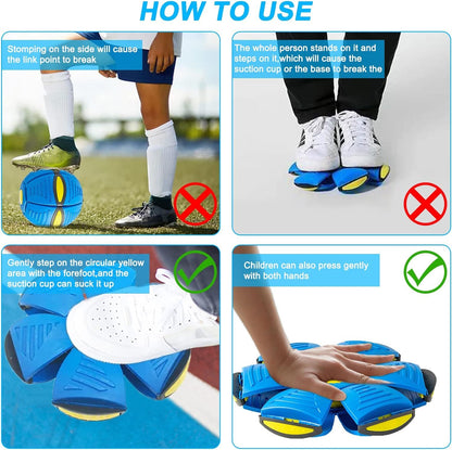 UFO Flying Saucer Dog Toy - Interactive Transforming Ball with LEDs